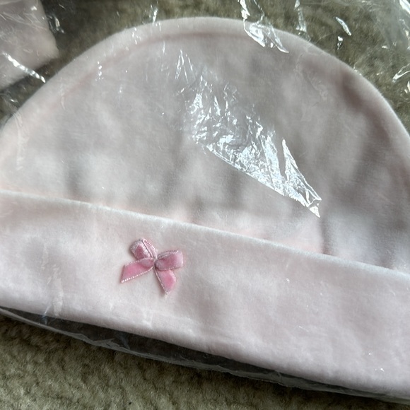 First Impressions 3 piece matching pink velour rose outfit NWT - Picture 10 of 11